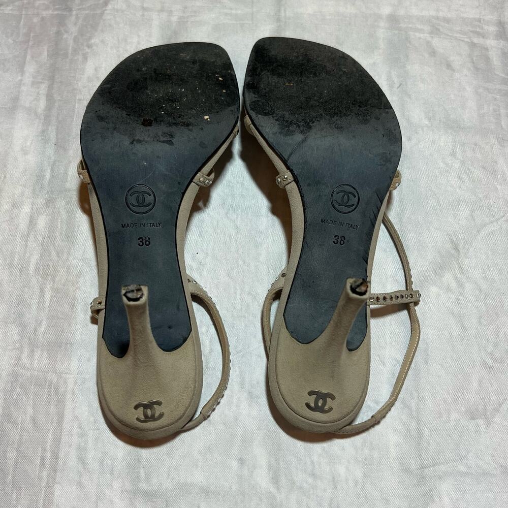 Chanel Crystal Sandals 38 - Picture 6 of 8
